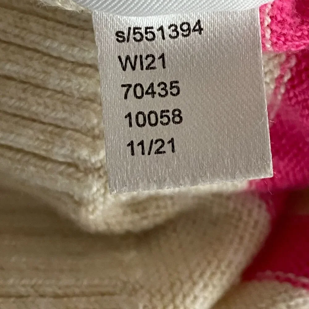 LOFT Striped V-Neck Knit Drop Shoulder Sweater Women's Size XL - Picture 6 of 8